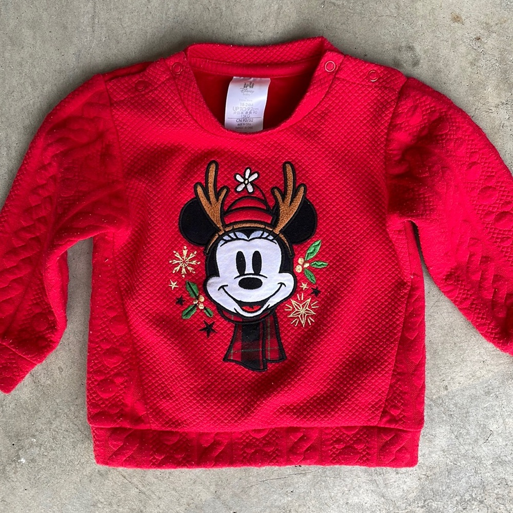 Disney Minnie Mouse holiday top 18-24mo